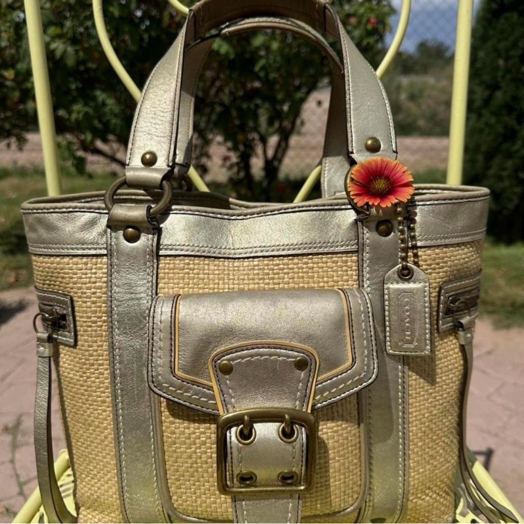 Coach Legacy Straw Tote 65th-Anniversary Legacy Collection
